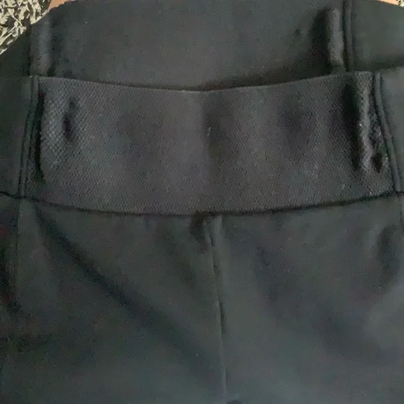 Eileen Fisher M Classic Black Trousers wide waist band‎ 31 x 29 spandex stretchy - Picture 6 of 6